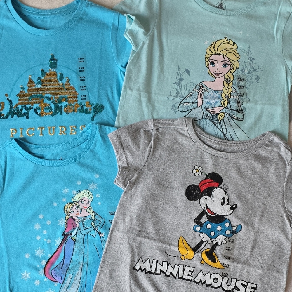 Disney Blue and Gray Character T-Shirt Collection
